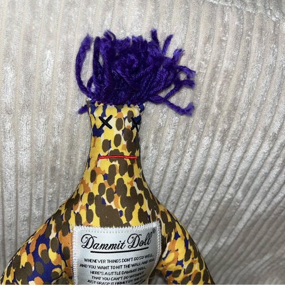 Dammit Doll purple orange stress relief like new - Picture 2 of 4